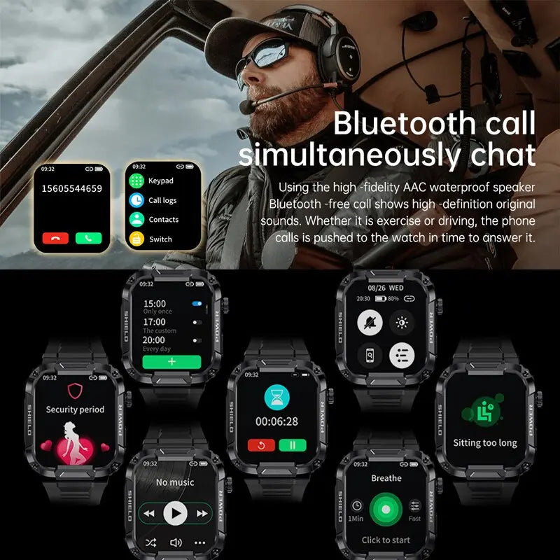 Bluetooth Call Smart Watch Men Ip68 5atm Waterproof Outdoor Sports  Apparel & Accessories > Jewelry > Watches 174.07 EZYSELLA SHOP