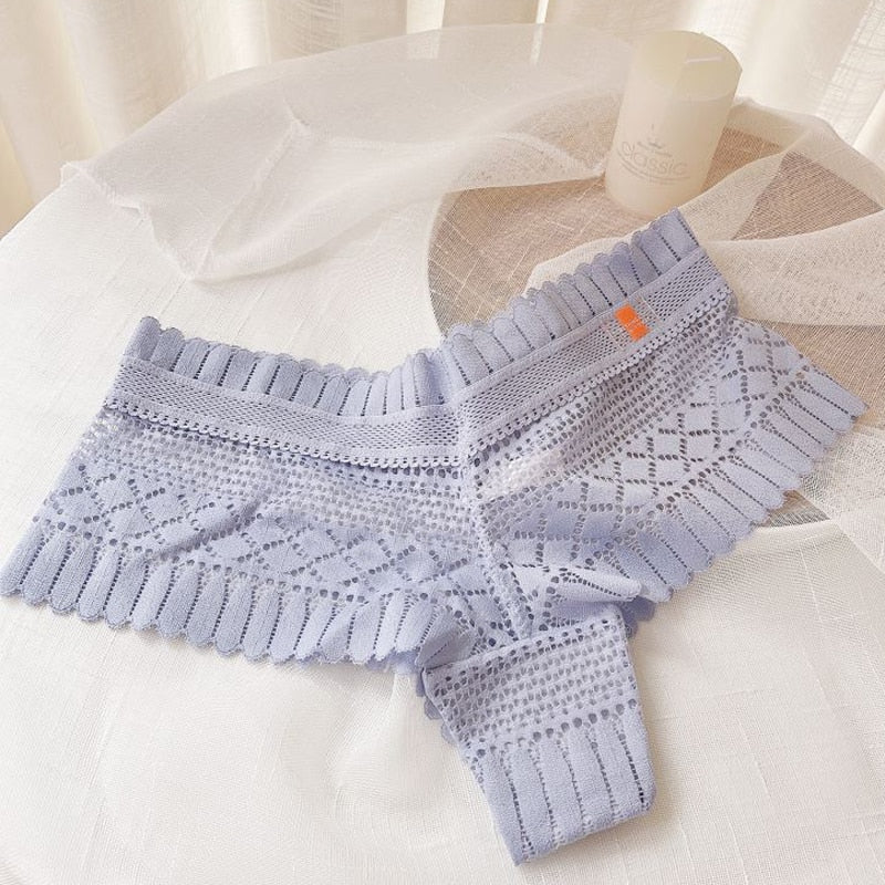 CINOON Sexy Panties Women Lace Low-waist Briefs Female Breathable Embroidery Underwear Transparent G String Underpant Lingerie LavenderForHIP80-110CM1pc  49.99 EZYSELLA SHOP