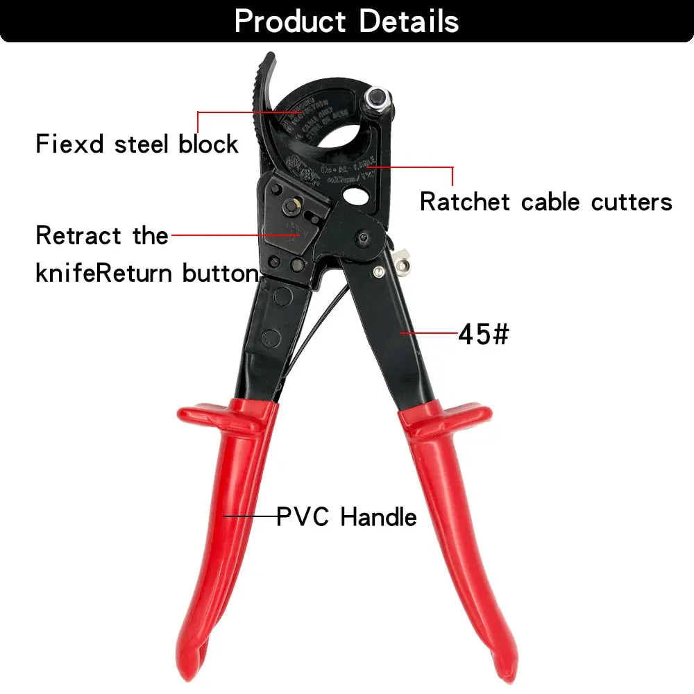 Cable Cutter Hand Tools HS-325A 240mm2 Scissors Copper Aluminum Shear Ratcheting Wire Cut Cutting Pliers  Hardware > Tools 92.23 EZYSELLA SHOP