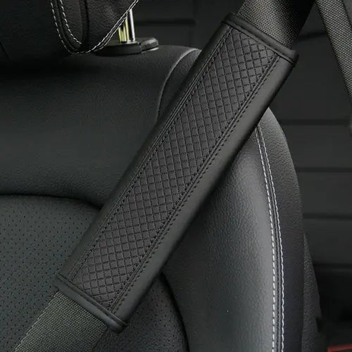 Car Accessories Seat Belt Pu Leather Safety Belt Shoulder Cover Black Apparel & Accessories > Clothing Accessories > Belts 21.99 EZYSELLA SHOP