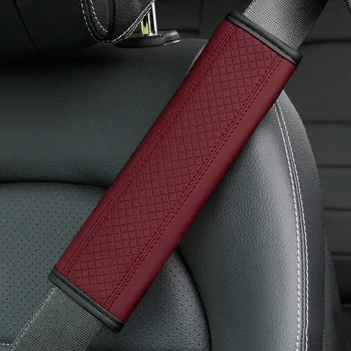 Car Accessories Seat Belt Pu Leather Safety Belt Shoulder Cover Yellow Apparel & Accessories > Clothing Accessories > Belts 21.99 EZYSELLA SHOP