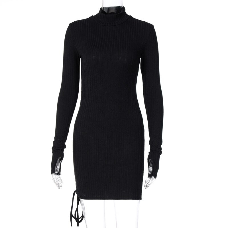 Chicology Long Sleeve Sweater Dress Mini Bodycon Sexy Outfits Women 2020 Winter Fall Elegant Fashion Clothes Party Club Christma  Apparel & Accessories > Clothing > Dresses 63.99 EZYSELLA SHOP