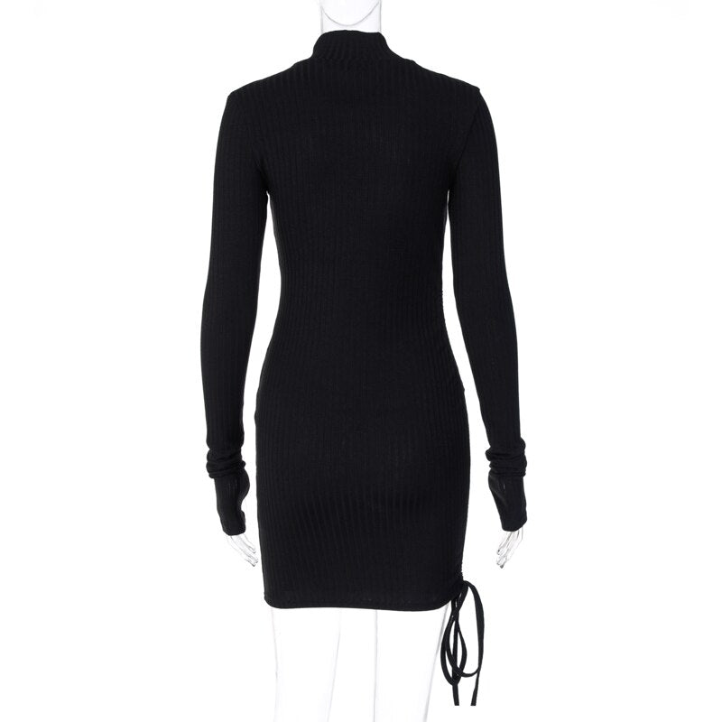 Chicology Long Sleeve Sweater Dress Mini Bodycon Sexy Outfits Women 2020 Winter Fall Elegant Fashion Clothes Party Club Christma  Apparel & Accessories > Clothing > Dresses 63.99 EZYSELLA SHOP