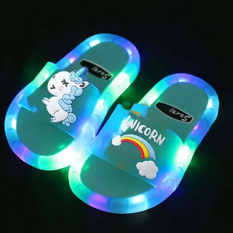 Childrens Boys Girls Slippers Cartoon Animals Prints Shoes Lighted  Apparel & Accessories > Shoes 27.75 EZYSELLA SHOP