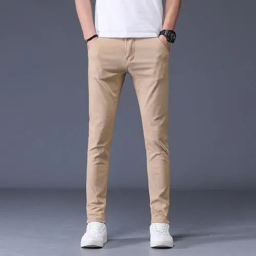 Classic Men's Khaki Casual Pants 2023 New Business Fashion Slim Fit 38Khaki Apparel & Accessories > Clothing > Pants 43.99 EZYSELLA SHOP