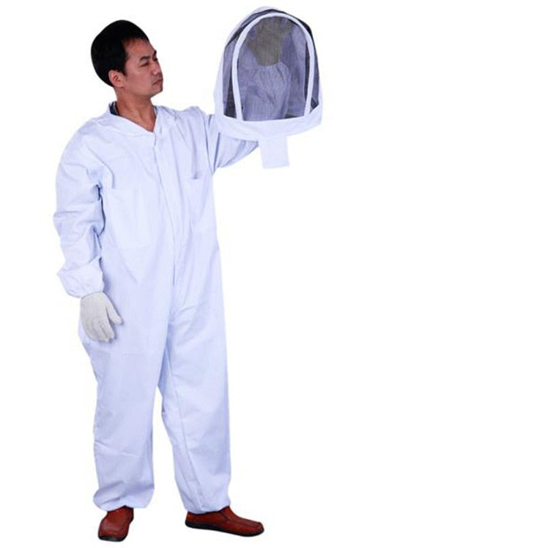 Cotton Full Body Beekeeping Clothing Veil Hood Hat Clothes Jacket Protective Beekeeping Suit Beekeepers Bee Suit Equipment  Business & Industrial > Agriculture 118.44 EZYSELLA SHOP