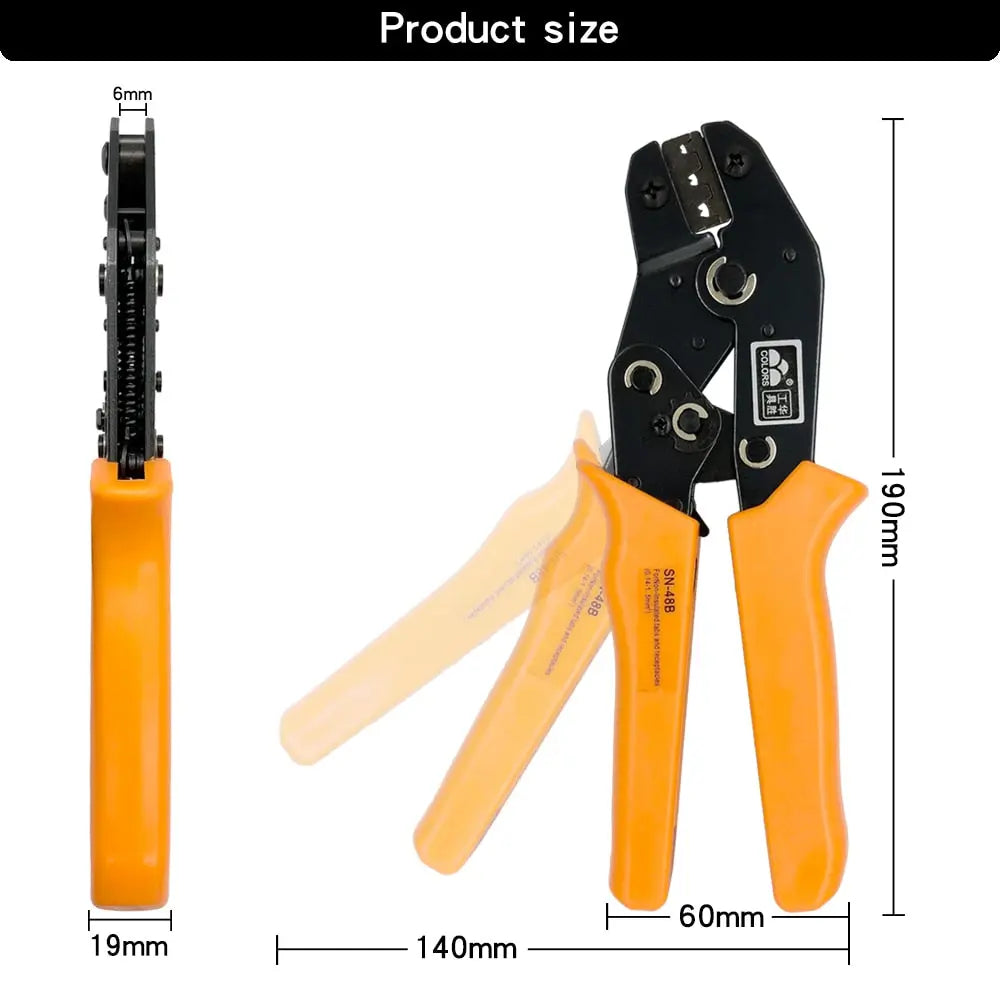 Crimping Pliers Set SN-48B Hand Tools 8 Jaw For 2.8 4.8 6.3 /Tube/Insulation/DuPont Terminals Electrical Mini Clamp Tools  Hardware > Tools 68.99 EZYSELLA SHOP