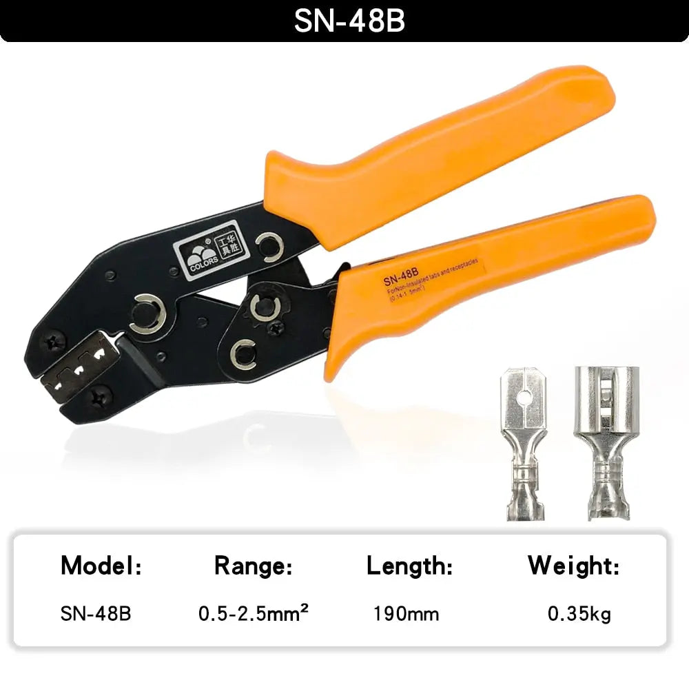 Crimping Pliers Set SN-48B Hand Tools 8 Jaw For 2.8 4.8 6.3 /Tube/Insulation/DuPont Terminals Electrical Mini Clamp Tools SN48BPliers Hardware > Tools 68.99 EZYSELLA SHOP