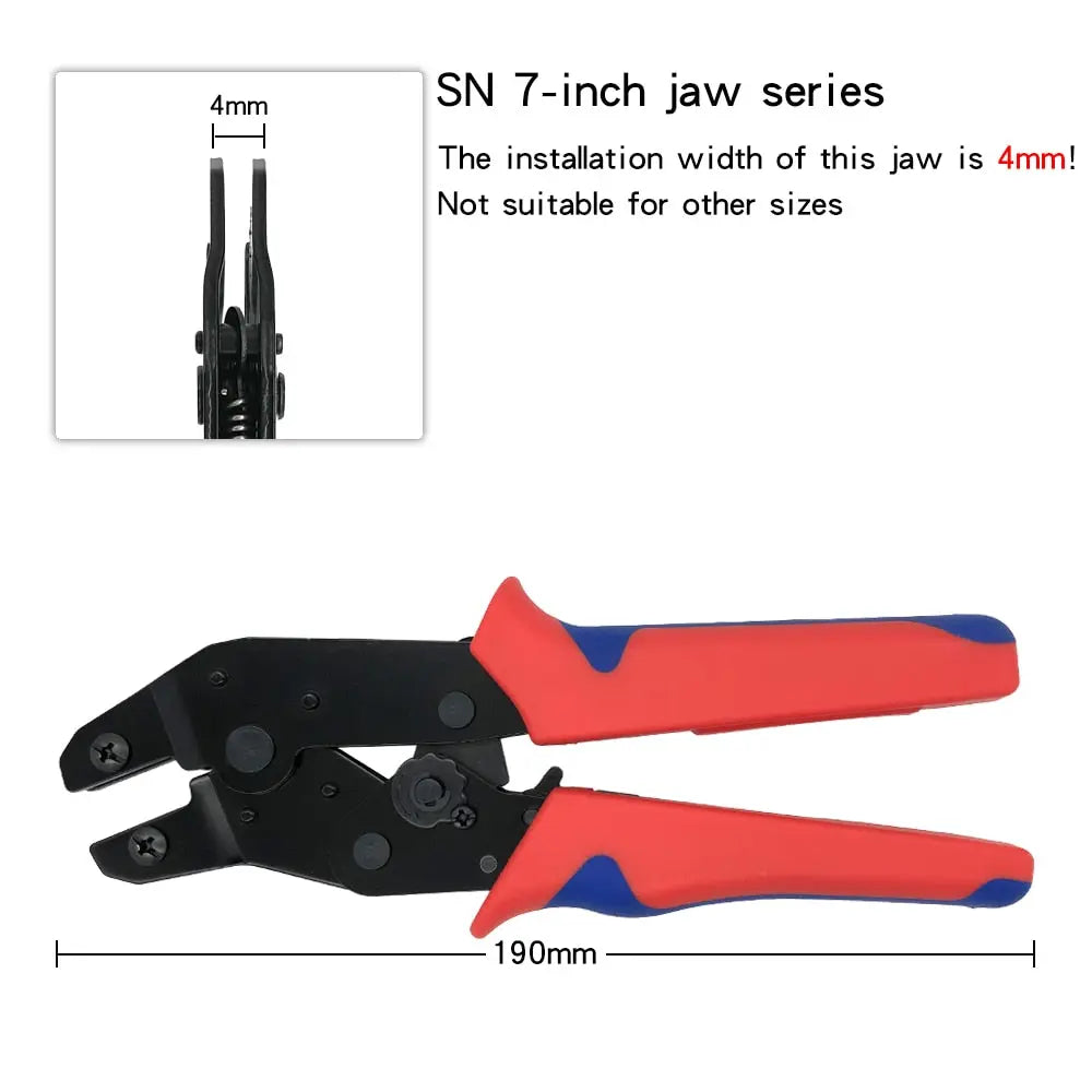 Crimping pliers SN Series jaws SN-58B / 06WF / 02C / 2546B / 03H / -6 / (Jaw Width 4mm/Pliers 190mm)  Hardware > Power & Electrical Supplies > Wire Terminals & Connectors 29.99 EZYSELLA SHOP