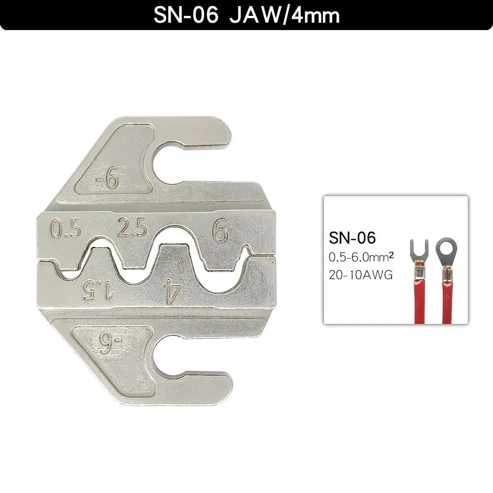 Crimping pliers SN Series jaws SN-58B / 06WF / 02C / 2546B / 03H / -6 / (Jaw Width 4mm/Pliers 190mm) SN-6 Hardware > Power & Electrical Supplies > Wire Terminals & Connectors 29.99 EZYSELLA SHOP