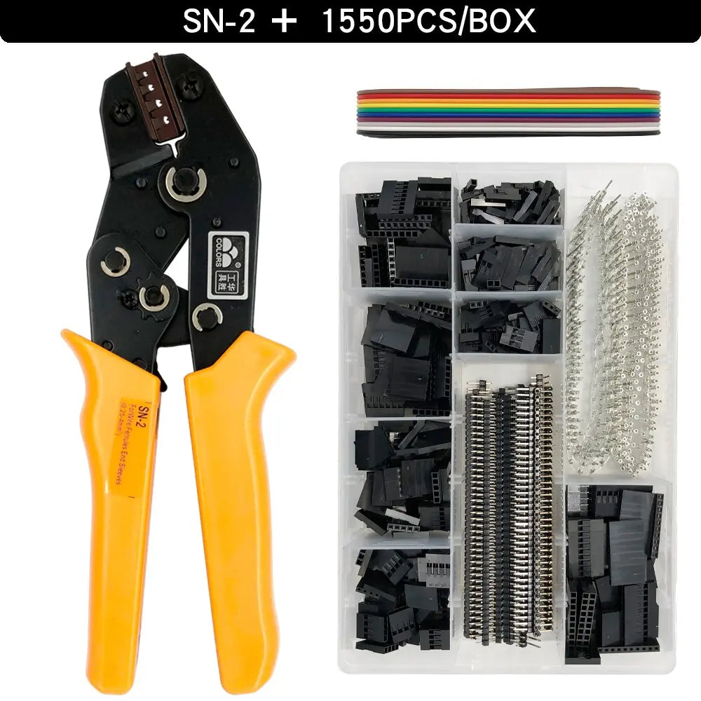DuPont Terminals Crimping Tools SN-2 Pliers Set XH2.54 SM Plug Spring Clamp For JST ZH1.5 2.0PH 2.5XH EH SM Boxed Connector Kit SN2O1550PCSBOX Hardware > Power & Electrical Supplies > Wire Terminals & Connectors 90.63 EZYSELLA SHOP