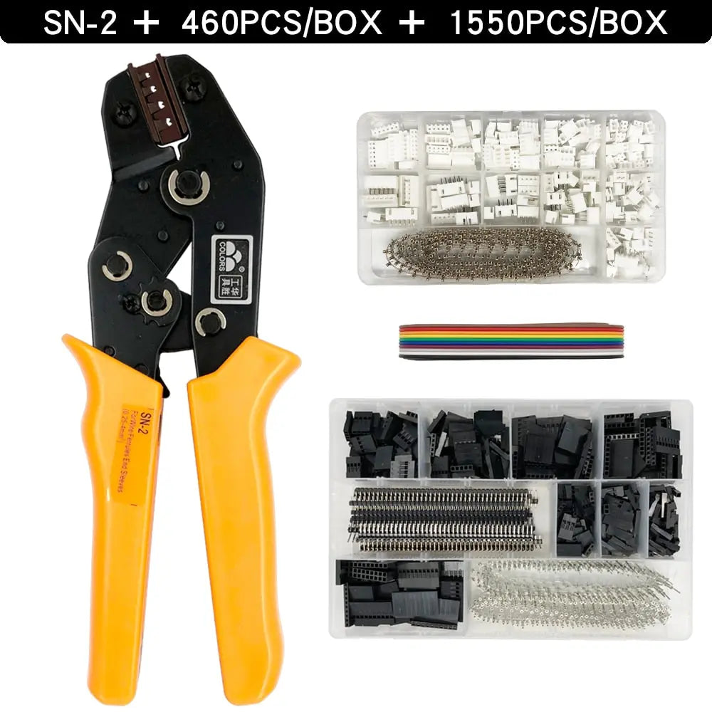 DuPont Terminals Crimping Tools SN-2 Pliers Set XH2.54 SM Plug Spring Clamp For JST ZH1.5 2.0PH 2.5XH EH SM Boxed Connector Kit SN2O460PCS1550PCS Hardware > Power & Electrical Supplies > Wire Terminals & Connectors 113.91 EZYSELLA SHOP