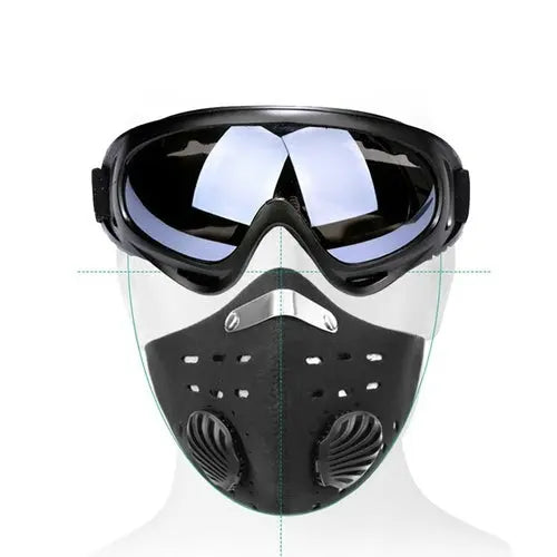 Dustproof Motorcycle Mask Breathable Filter Mouth Face Shield Outdoor Black Mask 64.99 EZYSELLA SHOP