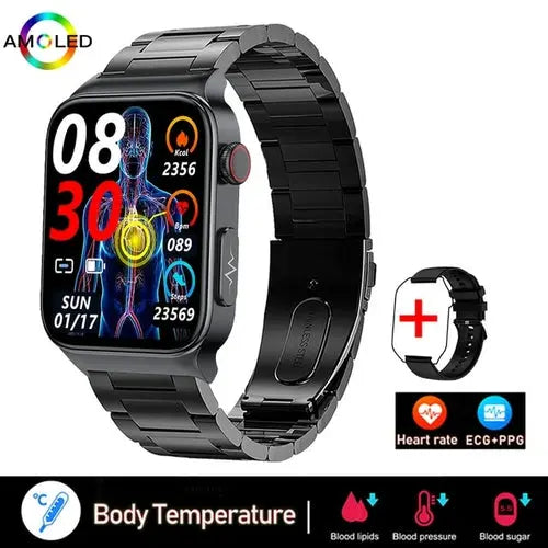 ECG+PPG Smart Watch Men Laser Treatment Of Hypertension Yellow Apparel & Accessories > Jewelry > Watches 225.70 EZYSELLA SHOP