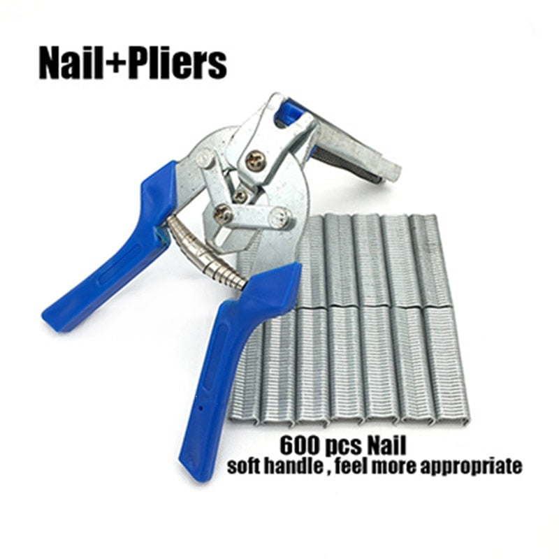 Fastening Clamp Installation Poultry Cage Plier & 600 Nails Chicken Rabbit Fox Bird Dog Cage Clamp Installation Kit Tool  Hardware > Tools > Nailers & Staplers 124.08 EZYSELLA SHOP