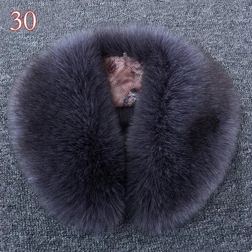Fox Fur Collar Winter Faux Fur Scarf Jacket Coat Hat Decor Shawl WineRed Apparel & Accessories > Clothing Accessories > Scarves & Shawls 49.25 EZYSELLA SHOP