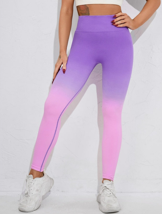 Gradient Color Legging Women Workout Fitness Jogging Running Leggings Gym Tights Stretch Sportswear Yoga Pants   59.99 EZYSELLA SHOP
