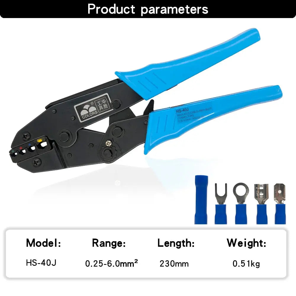 HS-40J Crimping Pliers Hand Tools Coaxial Cable Electrical Insulated Terminals Kit Multifunctional Switchable Alloy Jaw Set  Hardware > Power & Electrical Supplies > Wire Terminals & Connectors 50.79 EZYSELLA SHOP