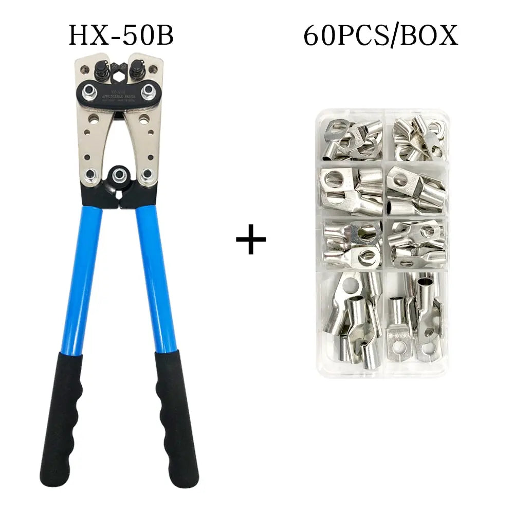 Hand Tools Cable Crimping Pliers HX-50B 6- 50mm2 AWG 8 - 1/0 Suitable For Cable Lug Automobile Copper Ring Terminal Clamper 50B60PCSBOXChina Hardware > Tools 134.99 EZYSELLA SHOP