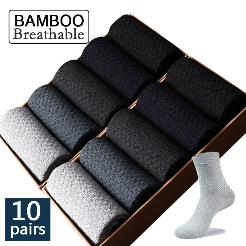 High Quality 10 Pairs/lot Men Bamboo Fiber Socks Men Breathable  Socks 63.92 EZYSELLA SHOP