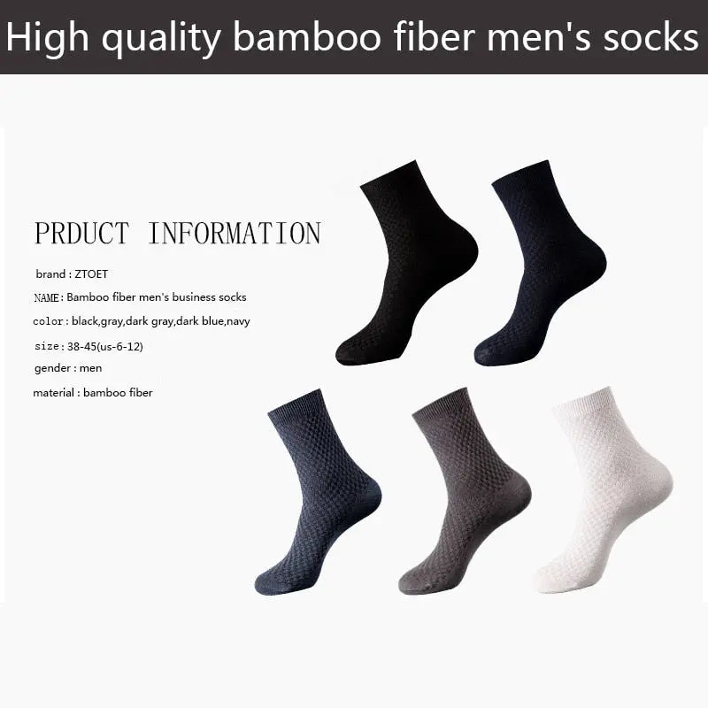 High Quality 10 Pairs/lot Men Bamboo Fiber Socks Men Breathable  Socks 63.92 EZYSELLA SHOP