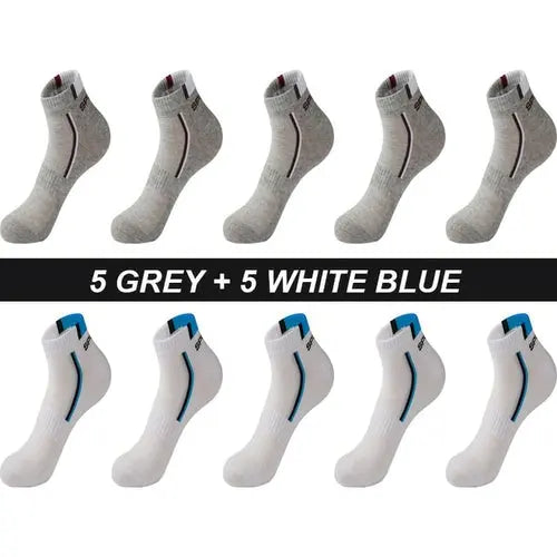 High Quality 10Pairs/Lot Men Socks Cotton Breathable Sports Socks Mesh EU44-48Us10-14Lightyellow Socks 114.88 EZYSELLA SHOP