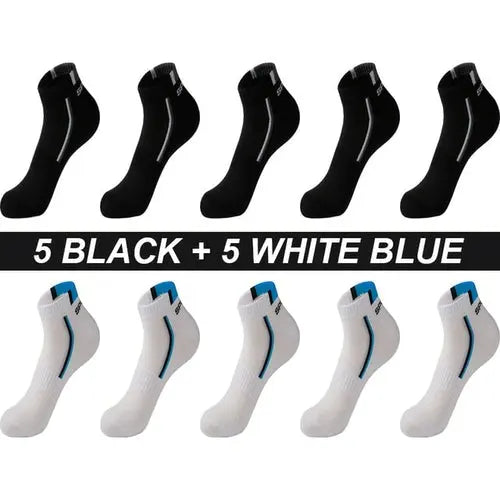High Quality 10Pairs/Lot Men Socks Cotton Breathable Sports Socks Mesh EU44-48Us10-14Burgundy Socks 114.88 EZYSELLA SHOP