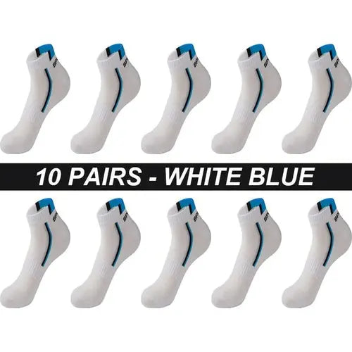 High Quality 10Pairs/Lot Men Socks Cotton Breathable Sports Socks Mesh EU44-48Us10-14Skyblue Socks 114.88 EZYSELLA SHOP