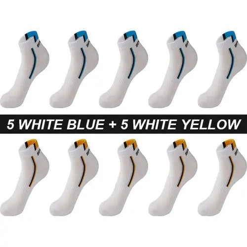 High Quality 10Pairs/Lot Men Socks Cotton Breathable Sports Socks Mesh EU44-48Us10-14CoralRed Socks 114.88 EZYSELLA SHOP