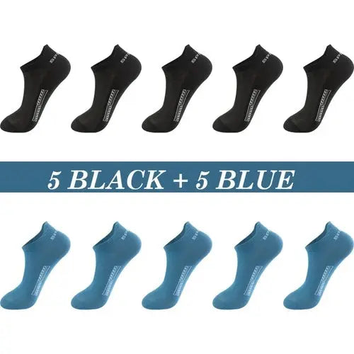 High Quality 10pairs Men Socks Cotton Summer Sports Breathable Ankle EU44-48PlussizeLightyellow Socks 103.12 EZYSELLA SHOP