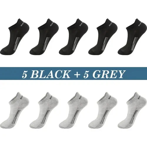 High Quality 10pairs Men Socks Cotton Summer Sports Breathable Ankle EU44-48PlussizeYellowPink Socks 103.12 EZYSELLA SHOP