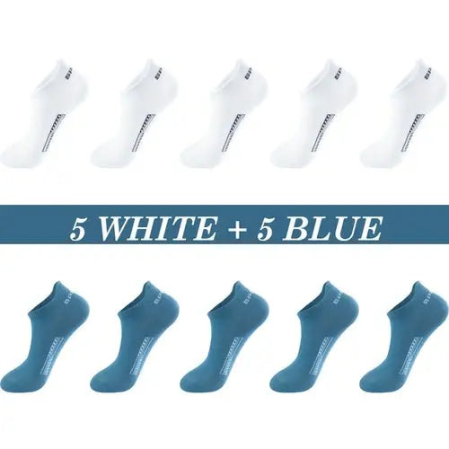 High Quality 10pairs Men Socks Cotton Summer Sports Breathable Ankle EU44-48PlussizeGrayBlack Socks 103.12 EZYSELLA SHOP