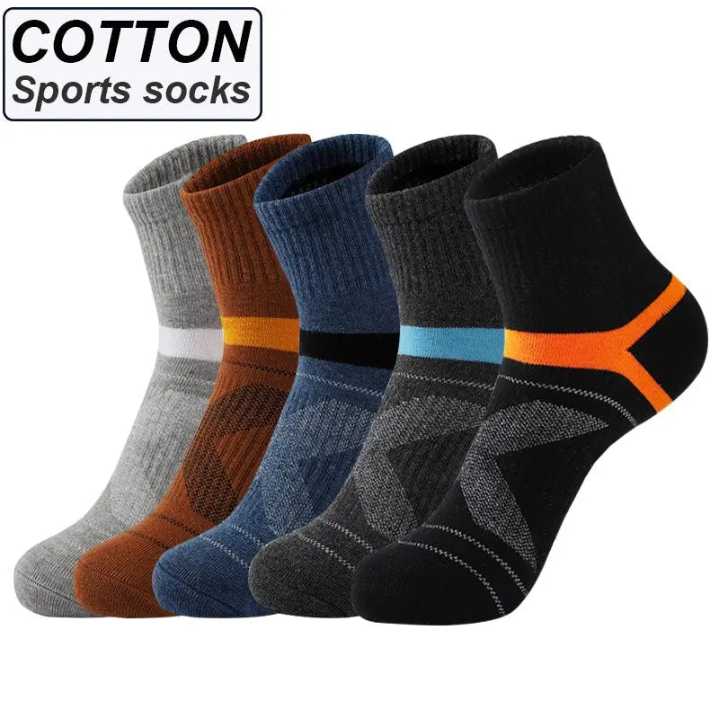 High Quality 5 Pairs /lot Men's Cotton Socks Black Sports Socks Casual  Socks 77.42 EZYSELLA SHOP