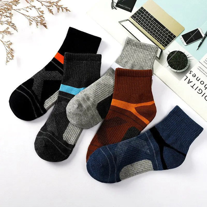 High Quality 5 Pairs /lot Men's Cotton Socks Black Sports Socks Casual  Socks 77.42 EZYSELLA SHOP