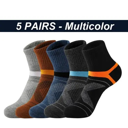 High Quality 5 Pairs /lot Men's Cotton Socks Black Sports Socks Casual 48-50MULTI Socks 77.42 EZYSELLA SHOP