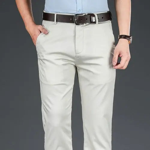 High Quality Men's Bamboo Fiber Thin Casual Pants Spring and Summer 42Beige Apparel & Accessories > Clothing > Pants 73.43 EZYSELLA SHOP