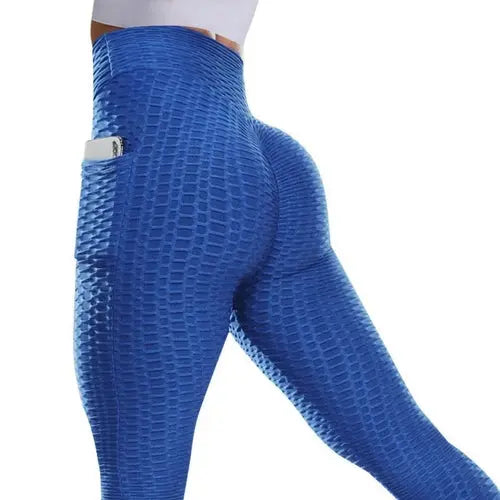 High Waist Leggings With Pocket Women Fitness Scrunch Butt Lifting XLBlue3WithPocket Apparel & Accessories > Clothing > Pants 44.99 EZYSELLA SHOP