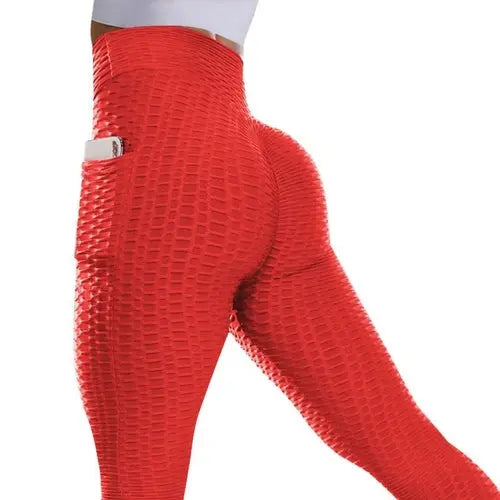High Waist Leggings With Pocket Women Fitness Scrunch Butt Lifting XLRed2WithPocket Apparel & Accessories > Clothing > Pants 44.99 EZYSELLA SHOP