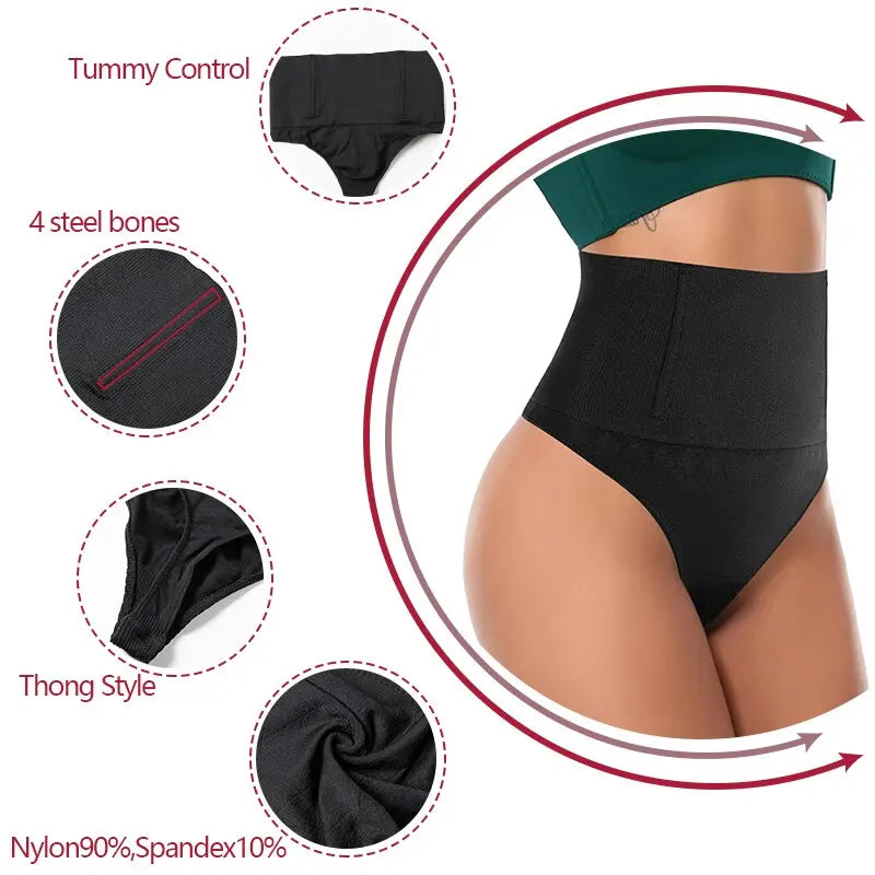 High Waist Tummy Control Panties Women Thong Panty Shaper Slimming  Apparel & Accessories > Clothing > Underwear & Socks > Shapewear 40.99 EZYSELLA SHOP