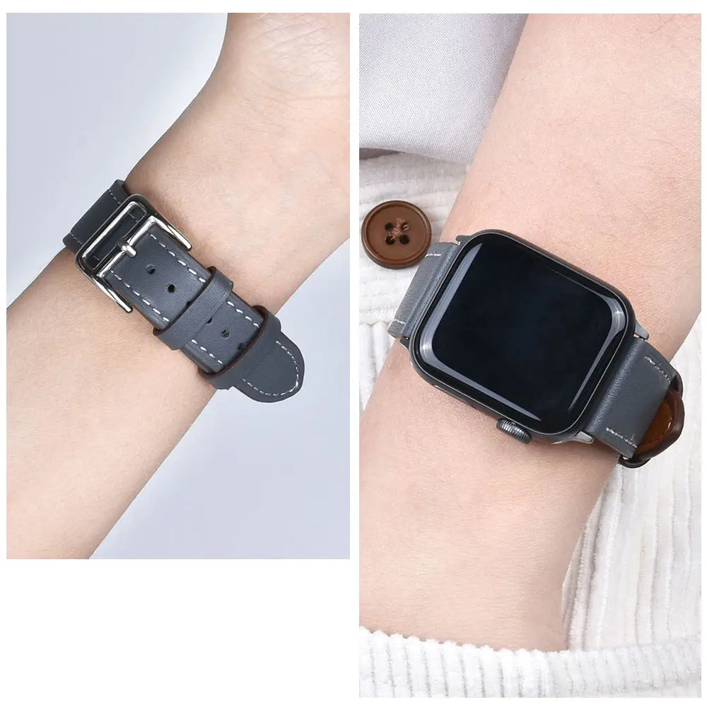 High quality Leather loop Band for iWatch 40mm 44mm Sports Strap Tour band for Apple watch 42mm 38mm Series 2 3 4 5 6 SE   30.99 EZYSELLA SHOP