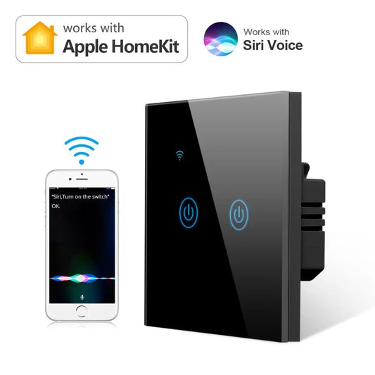 Homekit no Neutral Needed WiFi EU Standard Smart Switch Touch key 1  HomeKit 79.99 EZYSELLA SHOP