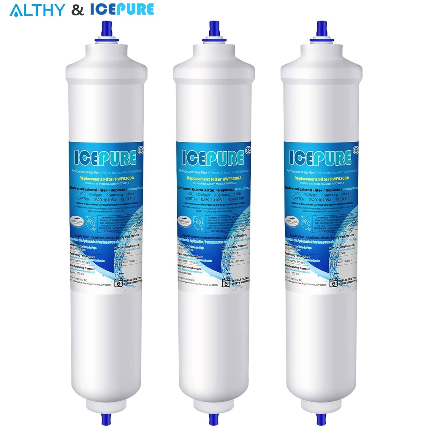 ICEPURE Refrigerator Inline Water Filter Purifier Replacement for Samsung DA29-10105J HAFEX/EXP, LG 5231JA2010B, GE GXRTQR  Hardware > Plumbing > Water Dispensing & Filtration 58.34 EZYSELLA SHOP