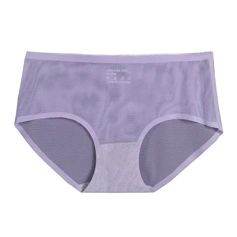 Ice Silk Seamless Women Panties Fashion Mesh Cozy Female Underpant  Lingerie & Underwear 26.52 EZYSELLA SHOP