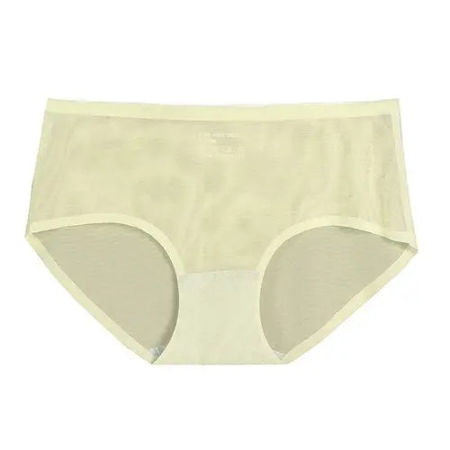 Ice Silk Seamless Women Panties Fashion Mesh Cozy Female Underpant XXLYellow1pc Lingerie & Underwear 26.52 EZYSELLA SHOP