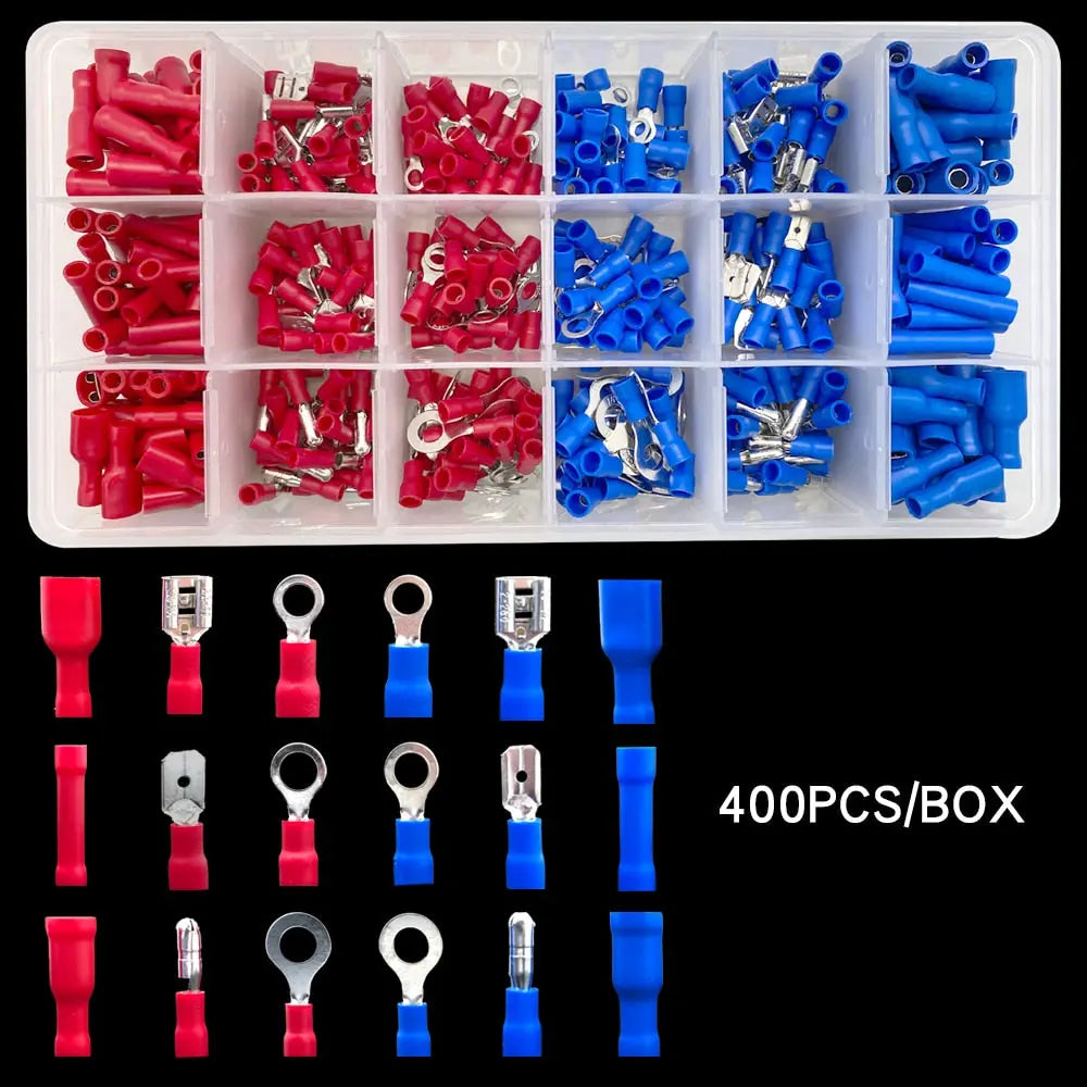 Insulated Terminals Cable Lugs Assortment Kit 280/450/1200PCS BOX Wire Flat Female and Male Electric Wire Connectors Set 400PCSH Hardware > Tools 64.99 EZYSELLA SHOP