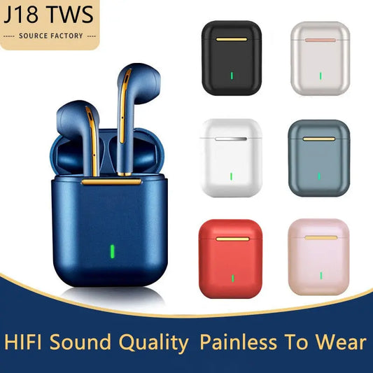J18 Tws Wireless Headphones Bluetooth 5.0 True Stereo Sport Game Headset In Ear With Microphone Touch Operate For Android IOS   43.99 EZYSELLA SHOP
