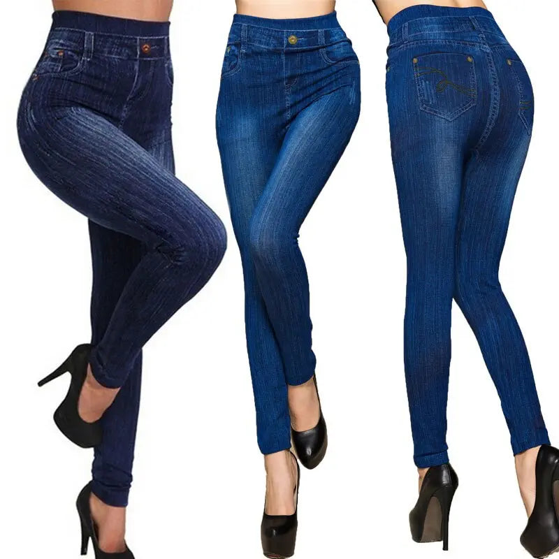 Jeans Print Seamless Leggings Women Pants Stretch High Waist Leggins  Apparel & Accessories > Clothing > Pants 46.02 EZYSELLA SHOP