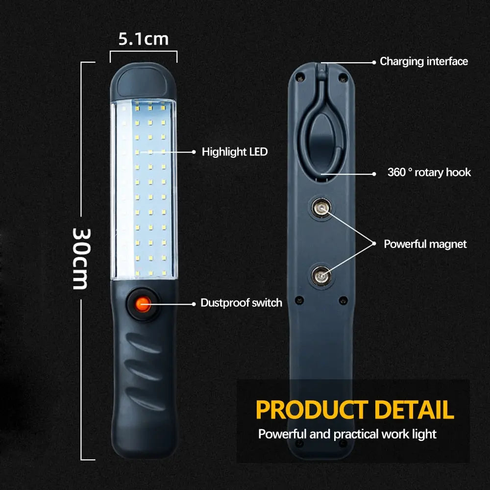 LED Flashlights Rechargeable Work Light with Magnetic Base and Hanging  Hardware > Tools > Flashlights & Headlamps 145.92 EZYSELLA SHOP