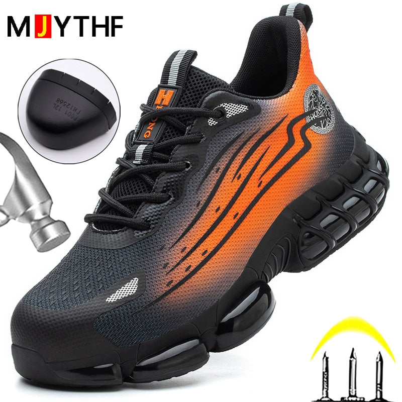 Men Air Cushion Sport Safety Shoes Fashion Work Boots Anti-smash Anti-puncture Indestructible Shoes Lightweight Protective Shoes  Apparel & Accessories > Shoes 82.99 EZYSELLA SHOP