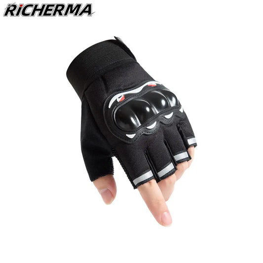 Men Fingerless Motorcycle Gloves Hard Knuckle Mesh Protective Gloves  Automotive 48.60 EZYSELLA SHOP